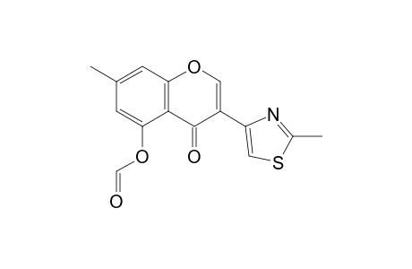 Chroman-4-one, 2,3-dehydro-5-formyloxy-7-methyl-3-(2-methyl-4-thiazolyl)-