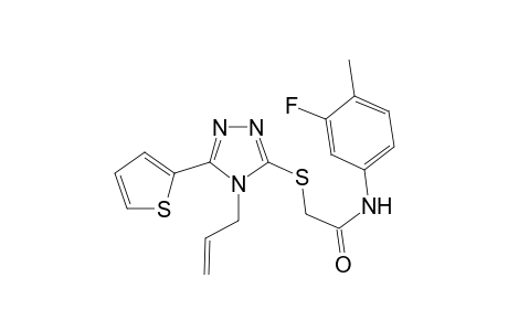acetamide, N-(3-fluoro-4-methylphenyl)-2-[[4-(2-propenyl)-5-(2-thienyl)-4H-1,2,4-triazol-3-yl]thio]-