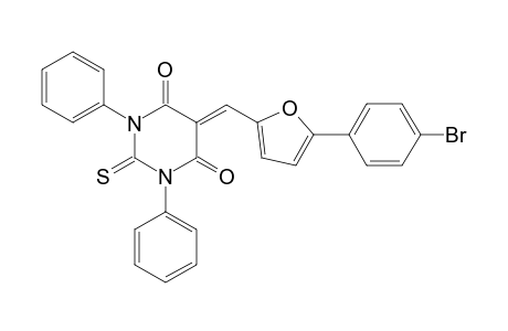 4,6(1H,5H)-pyrimidinedione, 5-[[5-(4-bromophenyl)-2-furanyl]methylene]dihydro-1,3-diphenyl-2-thioxo-