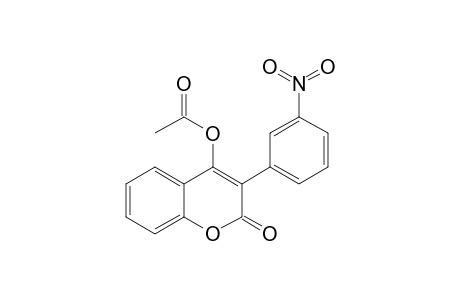 2H-1-Benzopyran-2-one, 4-(acetyloxy)-3-(3-nitrophenyl)-