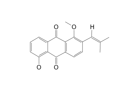 5-Hydroxy-1-methoxy-2-(2'-methylprop-1'-enyl)anthraquinone