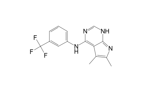 N-PHENYL-3'-TRIFLUOROMETHYL-5,6-DIMETHYL-7H-PYRROLO-[2,3-D]-PYRIMIDINE-4-AMINE