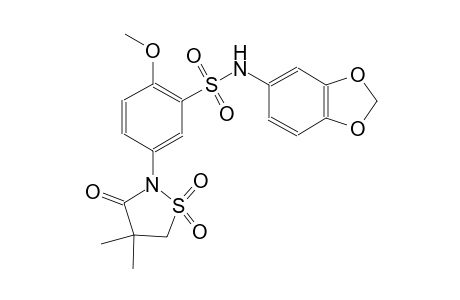 benzenesulfonamide, N-(1,3-benzodioxol-5-yl)-5-(4,4-dimethyl-1,1-dioxido-3-oxo-2-isothiazolidinyl)-2-methoxy-