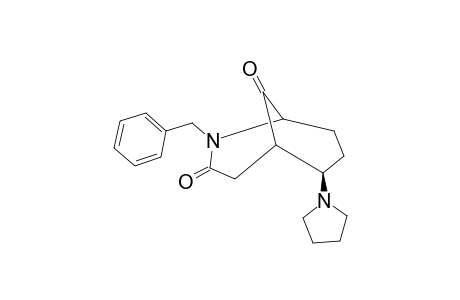 (1R,5S,6S)-2-(N-BENZYL)-6-(1'-PYRROLIDINYL)-2-AZABICYCLO-[3.3.1]-NONAN-3,9-DIONE