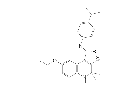 N-[(1Z)-8-ethoxy-4,4-dimethyl-4,5-dihydro-1H-[1,2]dithiolo[3,4-c]quinolin-1-ylidene]-4-isopropylaniline