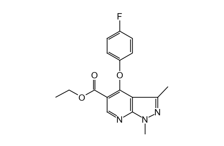 1,3-dimethyl-4-(p-fluorophenoxy)-1H-pyrazolo[3,4-b]pyridine-5-carboxylic acid, ethyl ester