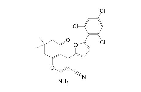 2-amino-7,7-dimethyl-5-oxo-4-[5-(2,4,6-trichlorophenyl)-2-furyl]-5,6,7,8-tetrahydro-4H-chromene-3-carbonitrile