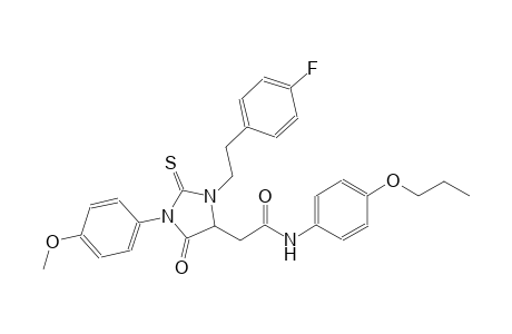 2-[3-[2-(4-fluorophenyl)ethyl]-1-(4-methoxyphenyl)-5-oxo-2-thioxo-4-imidazolidinyl]-N-(4-propoxyphenyl)acetamide