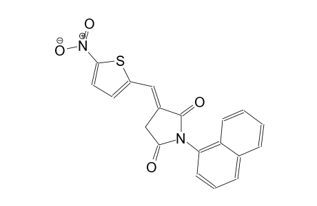 2,5-pyrrolidinedione, 1-(1-naphthalenyl)-3-[(5-nitro-2-thienyl)methylene]-, (3E)-