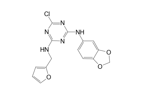 1,3,5-Triazine-2,4-diamine, 6-chloro-N-(2-furfuryl)-N'-(3,4-methylenedioxyphenyl)-