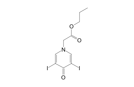 3,5-Diiodo-4-oxo-1(4H)-pyridineacetic acid propyl ester