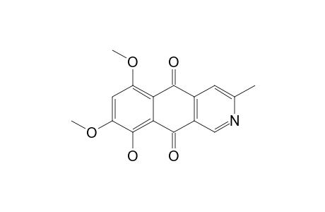 Benz[g]isoquinoline-5,10-dione, 9-hydroxy-6,8-dimethoxy-3-methyl-