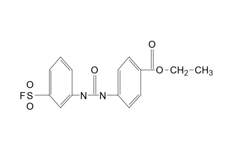 p-{3-[m-(fluorosulfonyl)phenyl]ureido}benzoic acid, ethyl ester