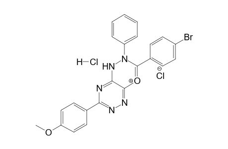 3-(p-Bromophenyl)-7-(p-methoxyphenyl)-2-phenyl-1,2,4-triazino[5,6-e]-1,3,4-oxadiazinium chloride hydrchloride salt