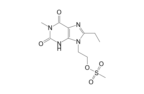 8-Ethyl-1-methyl-9-[(2'-mesyloxy)ethy])-9H-purine-2,6(1H,3H)-dione