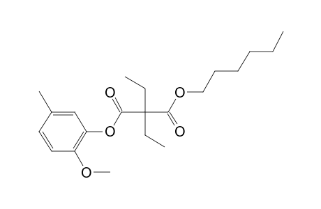 Diethylmalonic acid, hexyl 5-methyl-2-methoxyphenyl ester