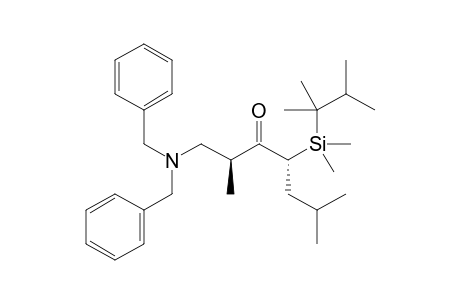 (-)-(2S,4R)-1-(Dibenzylamino)-4-[1,1-dimethyl-1-(1,1,2-trimethylpropyl)silyl]-2,6-dimethylheptan-3-one