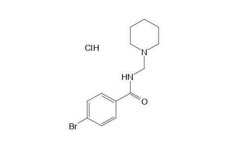 p-bromo-N-(piperidinomethyl)benzamide, hydrochloride