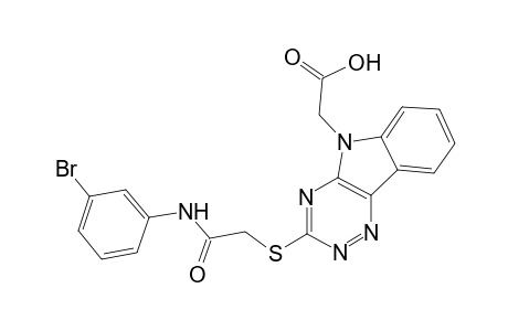 5H-[1,2,4]triazino[5,6-b]indole-5-acetic acid, 3-[[2-[(3-bromophenyl)amino]-2-oxoethyl]thio]-
