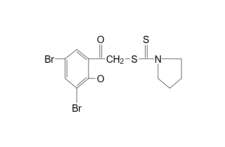 3',5'-dibromo-2'-hydroxy-2-mercaptoacetophenone, 2-(1-pyrrolidinecarbodithioate)