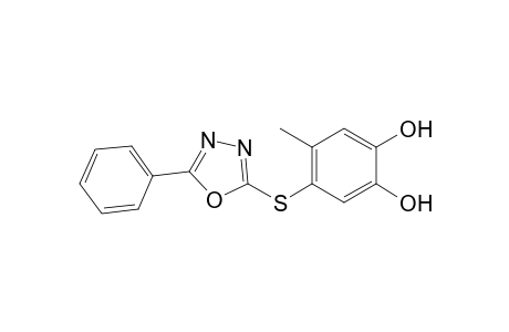 4-(5-Phenyl-1,3,4-oxadiazol-2-ylthio)-5-methylbenzene-1,2-diol