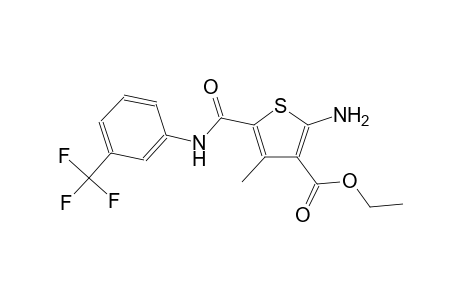 3-thiophenecarboxylic acid, 2-amino-4-methyl-5-[[[3-(trifluoromethyl)phenyl]amino]carbonyl]-, ethyl ester