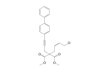 (Z)-Dimethyl 2-(3-([1,1'-biphenyl]-4-yl)prop-2-yn-1-yl)-2-(4-hydroxybut-2-en-1- yl)malonate