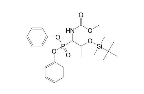 Diphenyl 2-([tert-butyl(dimethyl)silyl]oxy)-1-[(methoxycarbonyl)amino]propylphosphonate