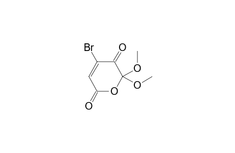 6,6-Dimethoxy-4-bromo-2H-pyran-2,5(6H)-dione