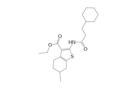 ethyl 2-[(3-cyclohexylpropanoyl)amino]-6-methyl-4,5,6,7-tetrahydro-1-benzothiophene-3-carboxylate