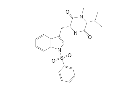 (3R,6R)-6-Isopropyl-1-methyl-3-[(1-(phenylsulfonyl)-1H-indol-3-yl)methyl]piperazine-2,5-dione