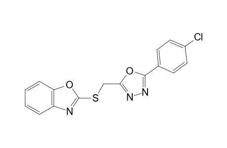 5-[(2-Benzoxazolyl)thio]methyl-2-(4-chlorophenyl)-1,3,4-oxadiazole