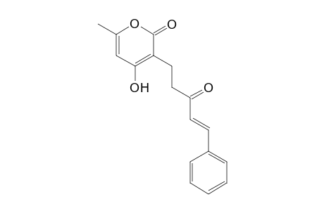 (E)-4-Hydroxy-6-methyl-3-(3-oxo-5-phenylpent-4-en-1-yl)-2H-pyran-2-one