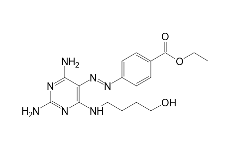 p-{{2,4-diamino-6-[(4-hydroxybutyl)amino]-5-pyrimidinyl}azo}benzoic acid, ethyl ester