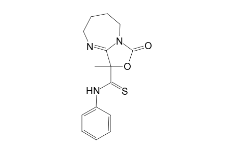 9-Methyl-hexahydro-9-[N-phenylthiocarbamoyl]-8H-[1,3]-oxazolo[3,4-a]pyrimidin-7-one