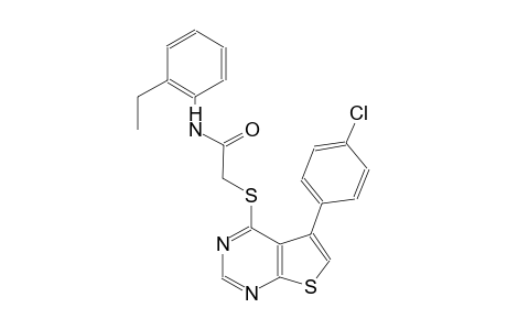 2-{[5-(4-chlorophenyl)thieno[2,3-d]pyrimidin-4-yl]sulfanyl}-N-(2-ethylphenyl)acetamide