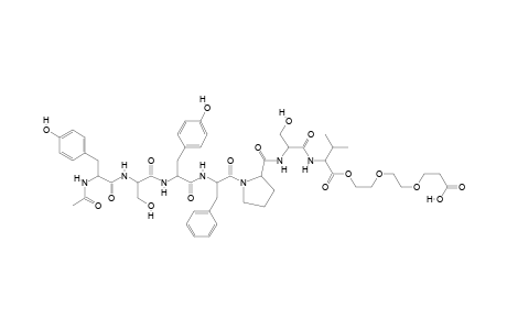 3-[2-[2-[2-[[2-[[1-[2-[[2-[[2-[[2-acetamido-3-(4-hydroxyphenyl)propanoyl]amino]-3-hydroxy-propanoyl]amino]-3-(4-hydroxyphenyl)propanoyl]amino]-3-phenyl-propanoyl]pyrrolidine-2-carbonyl]amino]-3-hydroxy-propanoyl]amino]-3-methyl-butanoyl]oxyethoxy]ethoxy]p