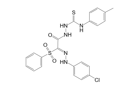 2-[(2Z)-2-[(4-Chlorophenyl)hydrazono]-2-(phenylsulfonyl)ethanoyl]-N-(4-methylphenyl)hydrazinecarbothioamide