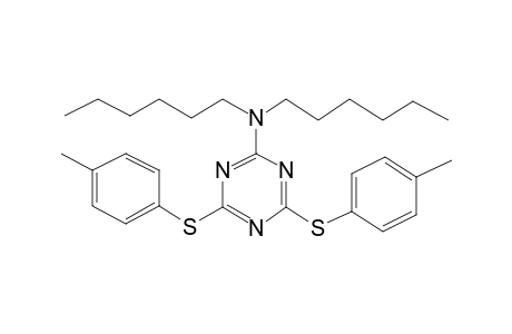 1,3,5-Triazin-2-amine, N,N-dihexyl-4,6-bis[(4-methylphenyl)thio]-