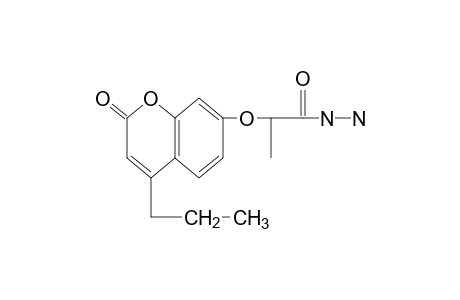 2-[(2-oxo-4-propyl-2H-1-benzopyran-7-yl)oxy]propionic acid, hydrazide
