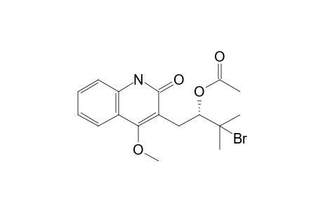 (-)-(S)-4-methoxy-3-(2'-acetoxy-3'-bromo-3'-methylbutyl)quinolin-2(1H)-one