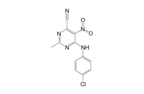 4-(4-Chlorophenylamino)-2-methyl-5-nitro-6-cyanopyrimidine