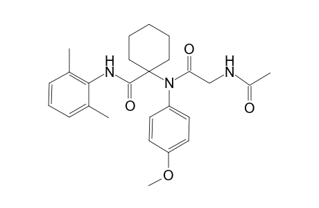 1-(N-(2-acetamido-1-oxoethyl)-4-methoxyanilino)-N-(2,6-dimethylphenyl)-1-cyclohexanecarboxamide