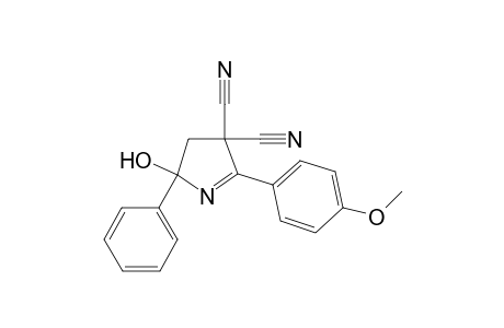 4,5-Dihydro-5-hydroxy-2-(4-methoxyphenyl)-5-phenyl-3H-pyrrole-3,3-dicarbonitrile