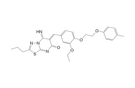 7H-[1,3,4]thiadiazolo[3,2-a]pyrimidin-7-one, 6-[[3-ethoxy-4-[2-(4-methylphenoxy)ethoxy]phenyl]methylene]-5,6-dihydro-5-imino-2-propyl-, (6Z)-