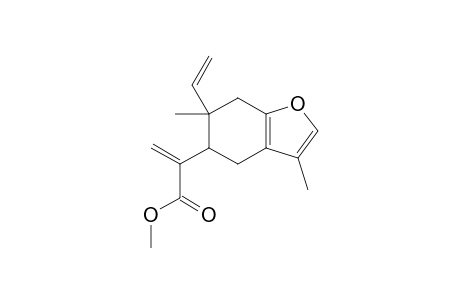 5-Benzofuranacetic acid, 6-ethenyl-4,5,6,7-tetrahydro-3,6-dimethyl-.alpha.-methylene-, methyl ester