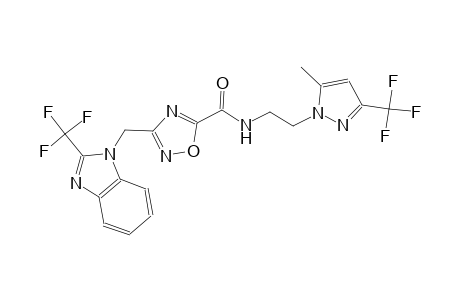 N-{2-[5-methyl-3-(trifluoromethyl)-1H-pyrazol-1-yl]ethyl}-3-{[2-(trifluoromethyl)-1H-benzimidazol-1-yl]methyl}-1,2,4-oxadiazole-5-carboxamide