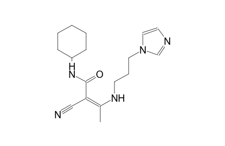 (2Z)-2-cyano-N-cyclohexyl-3-{[3-(1H-imidazol-1-yl)propyl]amino}-2-butenamide