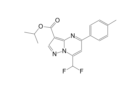 isopropyl 7-(difluoromethyl)-5-(4-methylphenyl)pyrazolo[1,5-a]pyrimidine-3-carboxylate