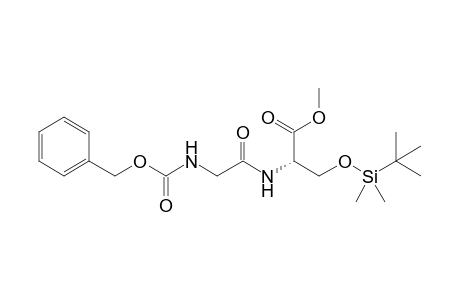 Methyl N-(N-benzyloxycarbonylglycyl)-O-tert-butyldimethylsilyl-L-serinate